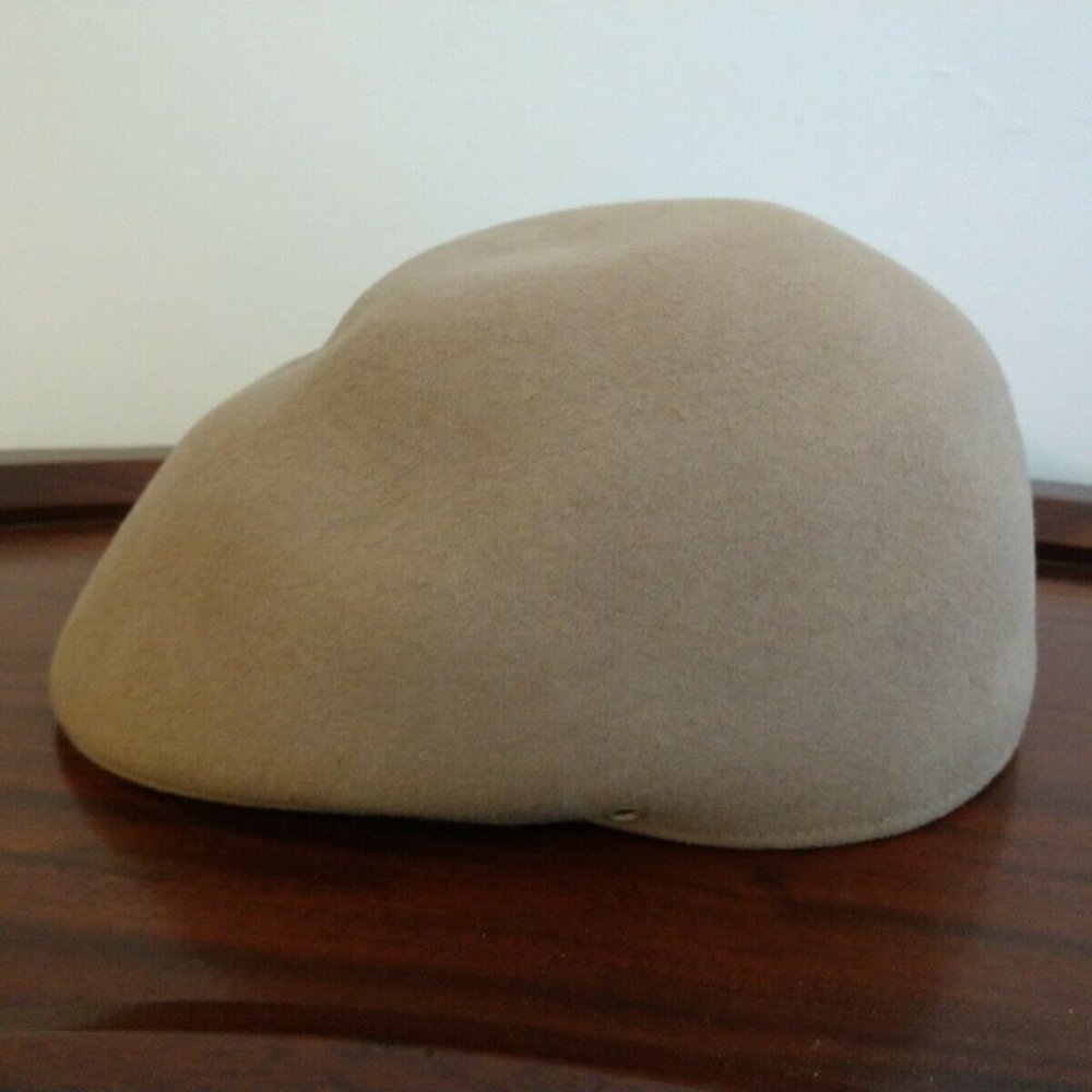 Royal Ascot Tan Brown Wool Duckbill Newsboy Hat